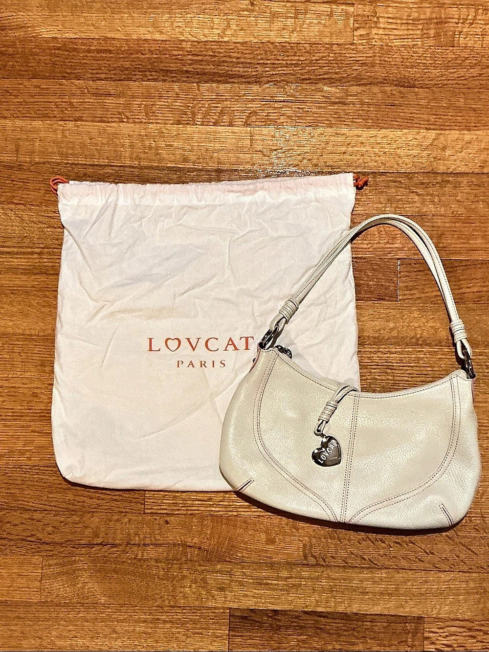 Lovcat Paris Shoulder Bag in White & Pink